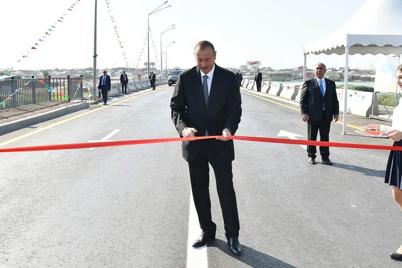 Президент Ильхам Алиев принял участие в открытии автомобильной дороги Шамкир-Ени Гейче-Даг Джеир