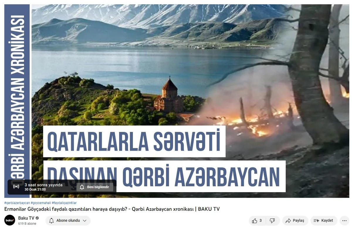 На Baku Tv дан старт проекту Хроника Западного Азербайджана