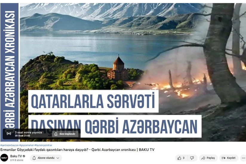 На Baku Tv дан старт проекту Хроника Западного Азербайджана