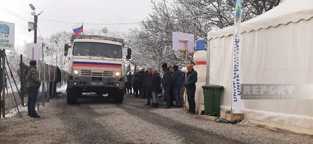 Xankəndi-Laçın yolunda sülhməramlıların 58 avtomobili maneəsiz hərəkət edib - YENİLƏNİB-7