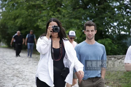 International travelers visit Shusha