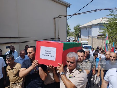 Abşeronda Xocalı şəhidi Usubəli Qarayevlə vida mərasimi keçirilib