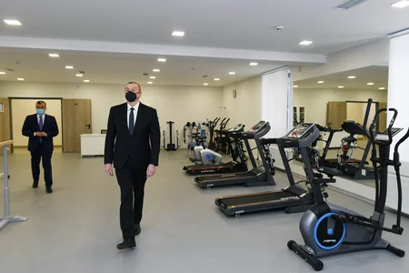 İlham Əliyev Şağan Reabilitasiya Pansionatının açılışında iştirak edib