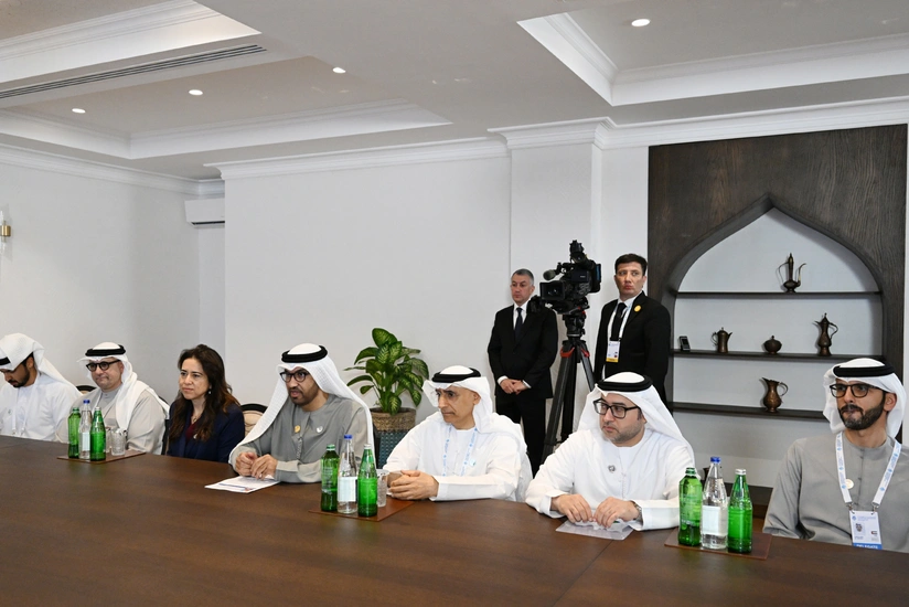 İlham Əliyev Xankəndidə BƏƏ-nin sənaye və qabaqcıl texnologiyalar nazirini qəbul edib