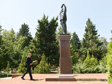 President Ilham Aliyev arrives in Zagatala district