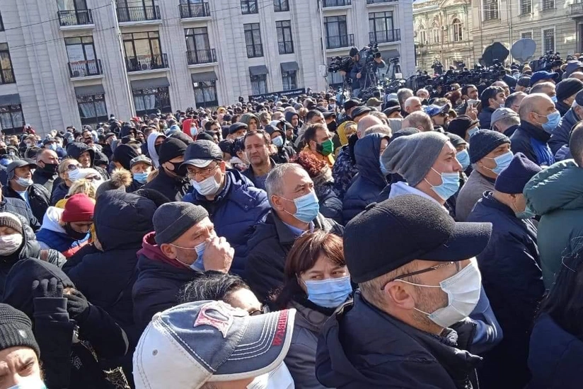 Georgian opposition holds rally in Tbilisi