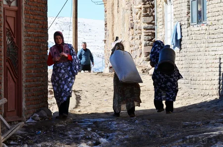 People living in rocky place