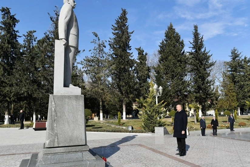 Президент Ильхам Алиев прибыл в Кюрдемир