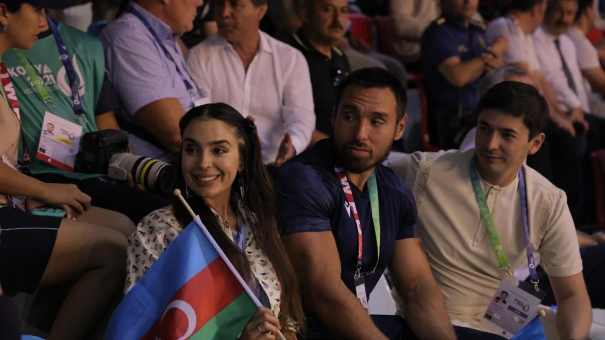 Leyla Əliyeva İslamiadada Azərbaycan güləşçilərinin çıxışlarını izləyir
