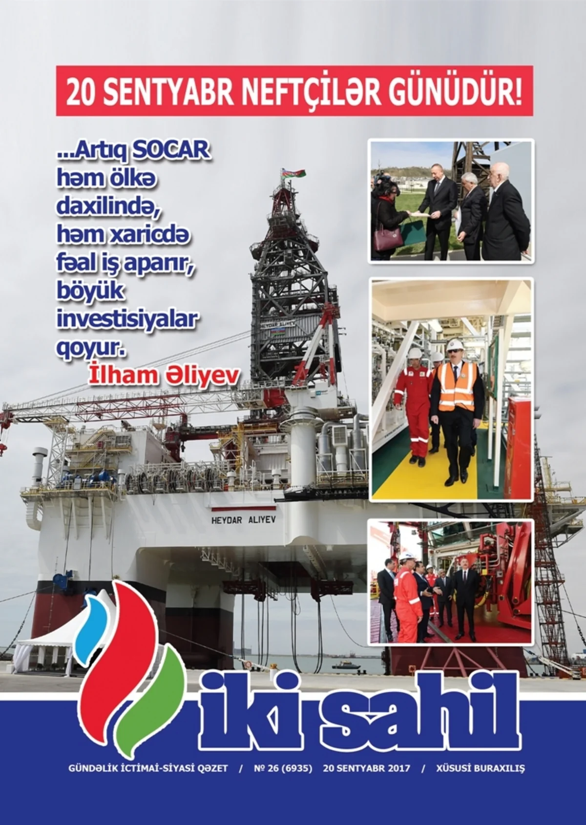 İki sahil qəzeti Neftçilər Gününə həsr olunan xüsusi buraxılış hazırlayıb