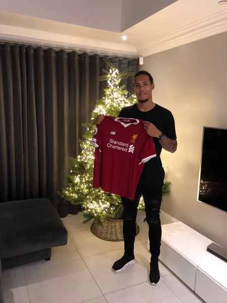 Virgil van Dijk playing against Qarabag now world's most expensive defender