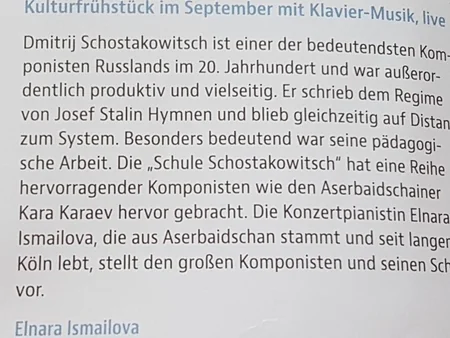 Kölndə Qara Qarayevin əsərləri səsləndirilib