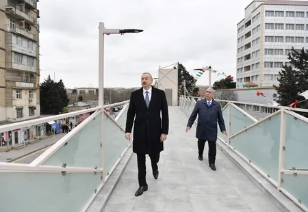Prezident Bakı-Sumqayıt yolunun genişləndirilməsi  çərçivəsində görülən işlərlə tanış olub - YENİLƏNİB