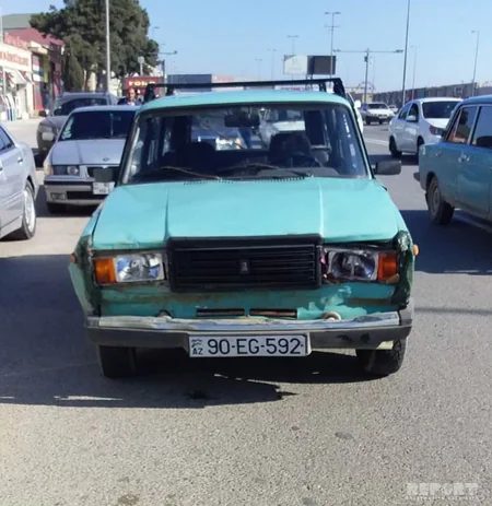 Bakıda yol qəzası baş verib  - FOTO