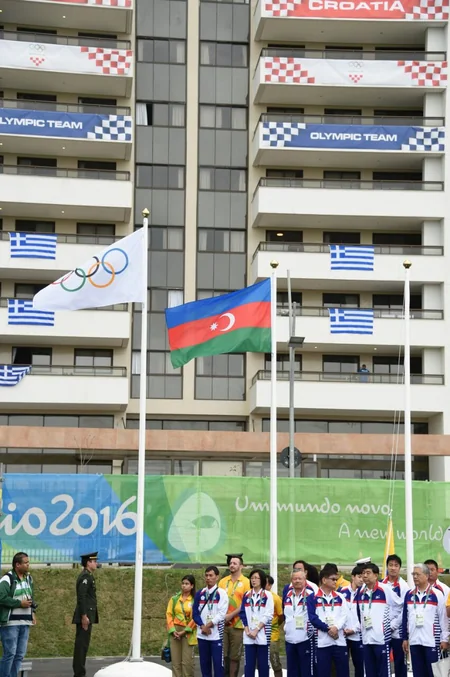 Azerbaijani flag raised in Rio Olympic village