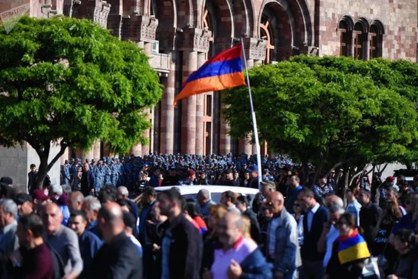 Protester detained in Yerevan due to attack on policeman