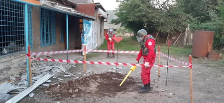 Düşmənin Tovuzda öldürdüyü kişinin həyətindən daha bir mərmi tapıldı