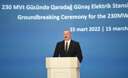Ilham Aliyev inaugurates Garadagh Solar Power Plant