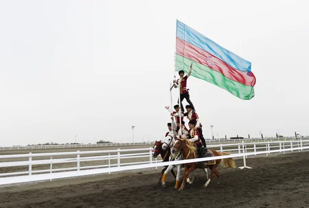 President Ilham Aliyev attends opening of Qarabag Equestrian Complex