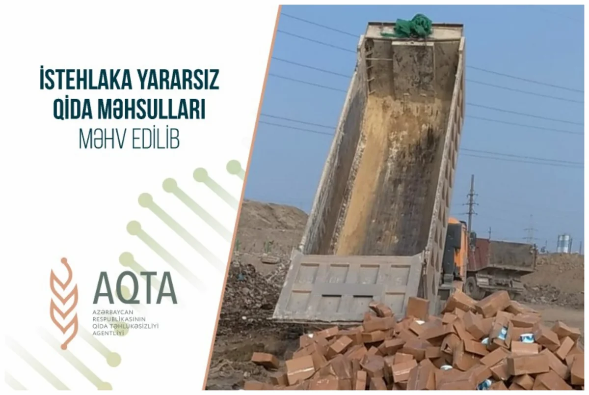 İstehlaka yararsız qida məhsulları məhv edilib