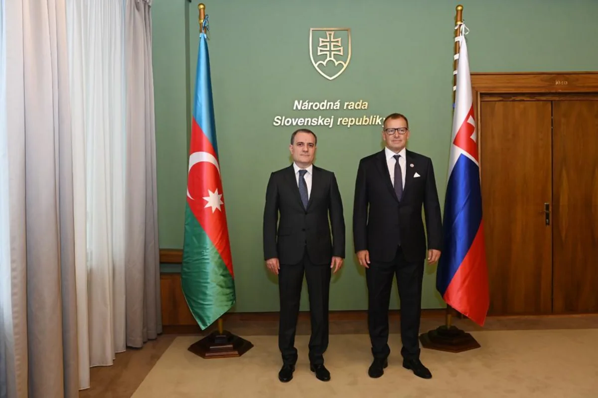 Azerbaijani FM Bayramov meets with speaker of Slovak National Council