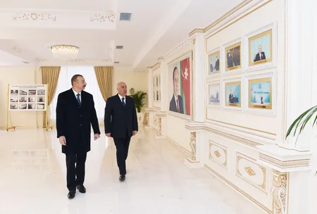 Президент принял участие в открытии административного здания Сумгайытской городской организации Партии Ени Азербайджан
