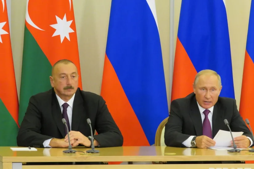 Azerbaijani, Russian presidents make statements for press