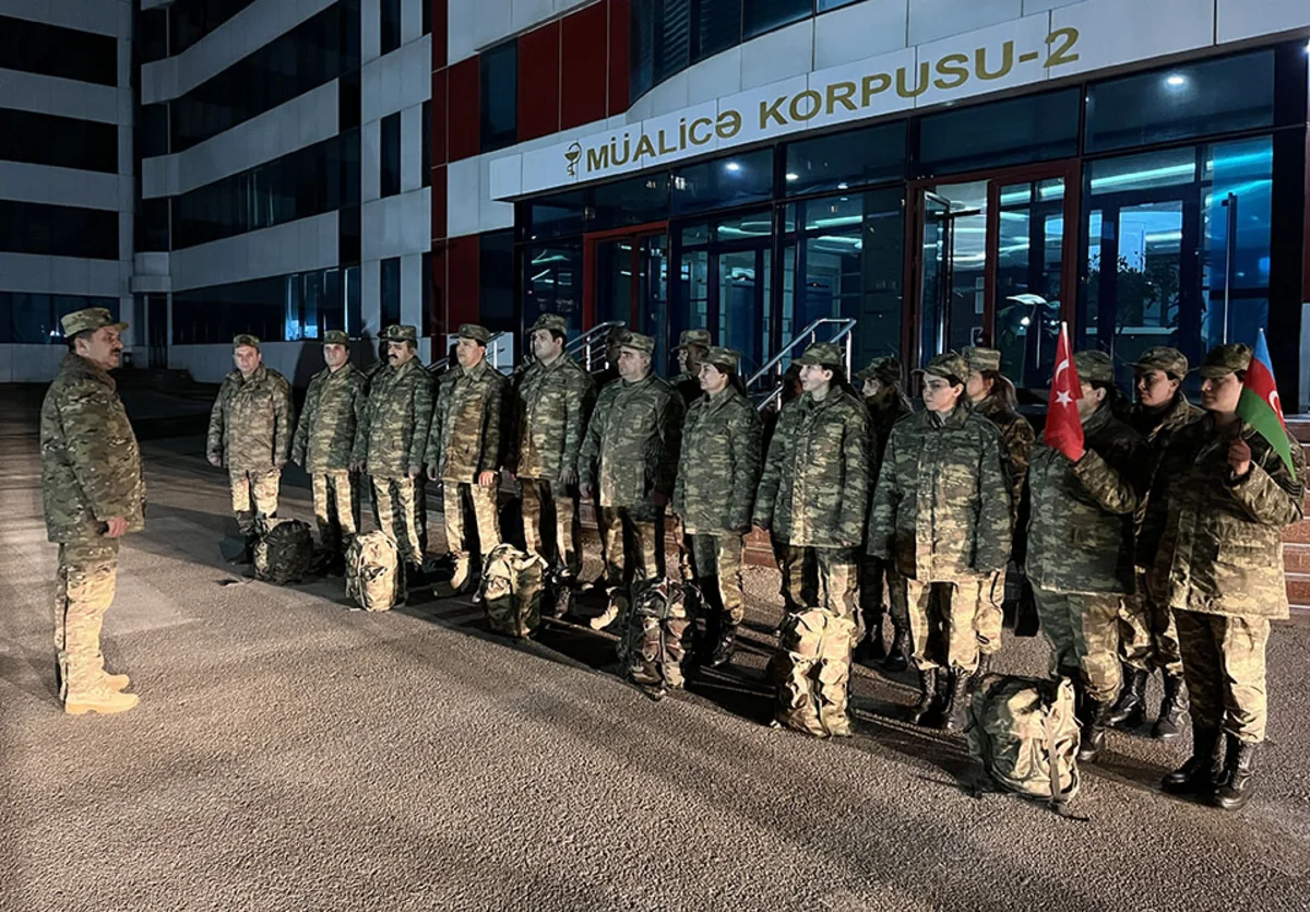 Azərbaycanın bir qrup hərbi tibb personalı Türkiyəyə yola düşüb