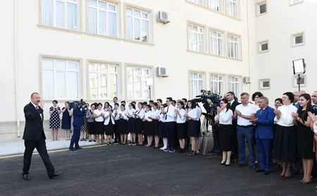 President Ilham Aliyev inaugurates secondary school No 28 in Mashtagha