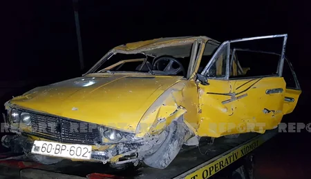 Göyçayda avtomobil aşdı, xəsarət alan var