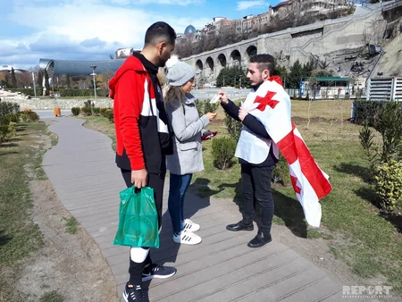 Tbilisidə Xocalı soyqırımı ilə bağlı məlumatlandırma aksiyası keçirilib - FOTO - VİDEO - YENİLƏNİB