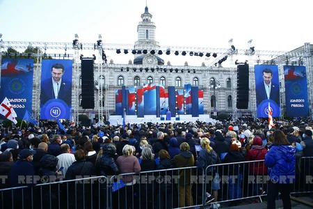 Gürcüstanın hakim partiyasının Tbilisidəki kütləvi mitinqi başa çatıb