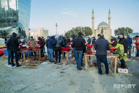 Bakı şəhidlərini anmağa hazırlaşır - FOTOREPORTAJ