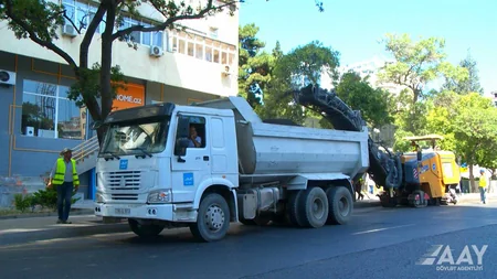 Bakının Dilarə Əliyeva küçəsinin bir hissəsi təmir edilib