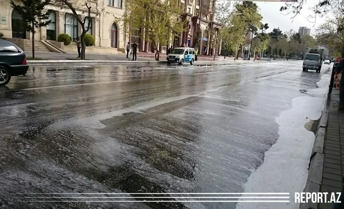 Bakının 150-dən artıq küçəsi xüsusi kimyəvi maddələrlə yuyulur - VİDEO - YENİLƏNİB