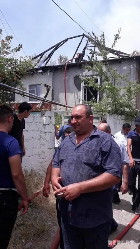 Kürdəmirdə fərdi yaşayış evi yanıb - FOTO