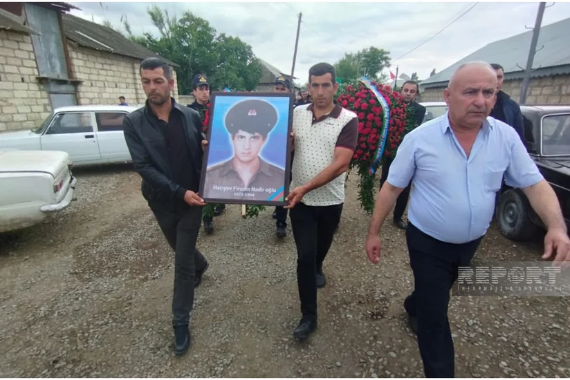 Göyçayda Birinci Qarabağ müharibəsinin şəhidi Firuddin Hacıyev dəfn edilib - YENİLƏNİB