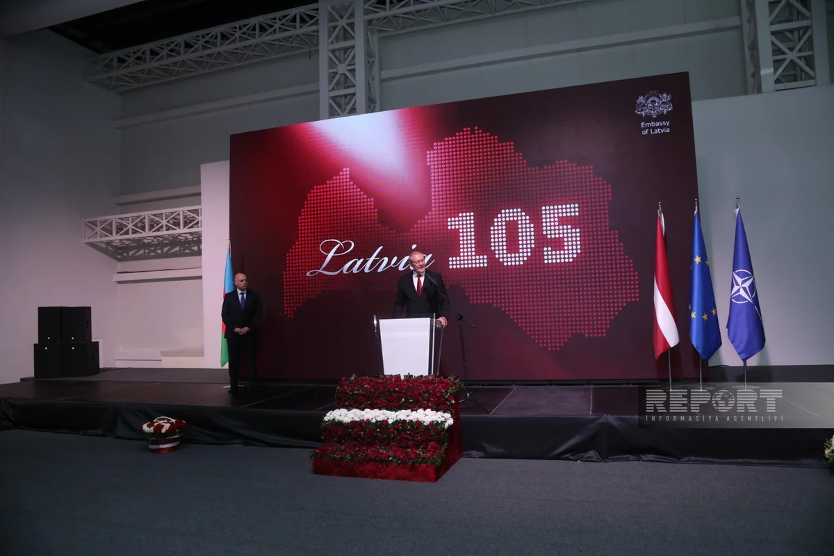 Bakıda Latviya Respublikasının elan olunmasının 105 illiyi qeyd edilib