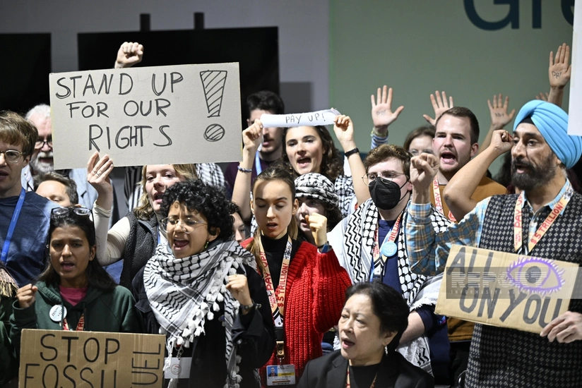 Климатические активисты провели акцию на COP29