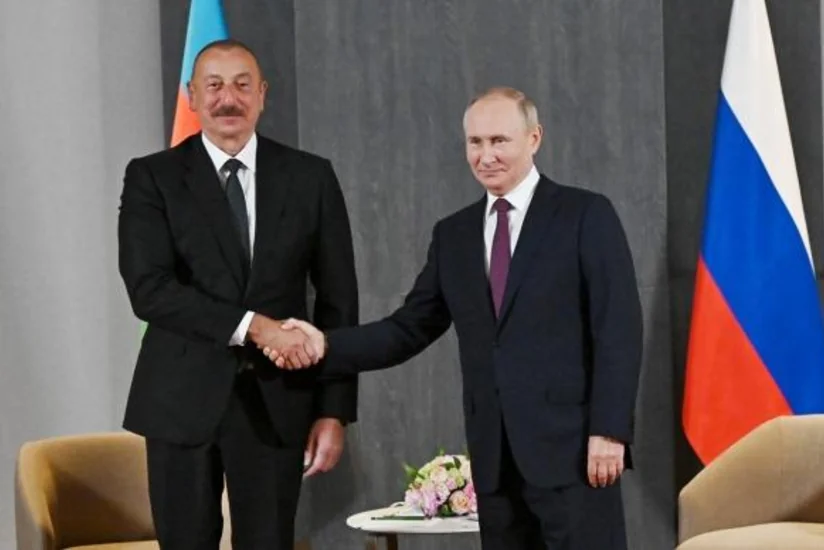 President Ilham Aliyev meets with Russian President Vladimir Putin in Samarkand