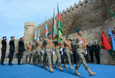 Aprel döyüşlərinin Zəfər bayraqlarına düzlən! şüarı  ilə vətənpərvərlik tədbiri keçirilib - VİDEO - FOTO