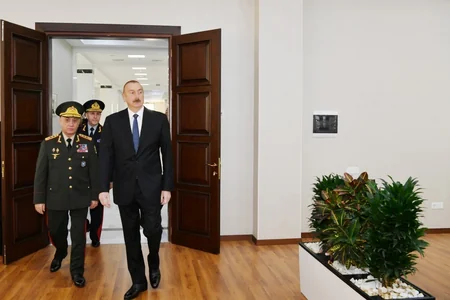 Prezident İlham Əliyev DİN-in Polis Akademiyasında yeni tədris binasının açılışında iştirak edib