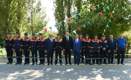 Prezident İlham Əliyev Qax rayonuna səfər edib