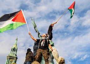 Berlində Fələstini dəstəkləyən nümayiş zamanı 50 nəfər saxlanılıb