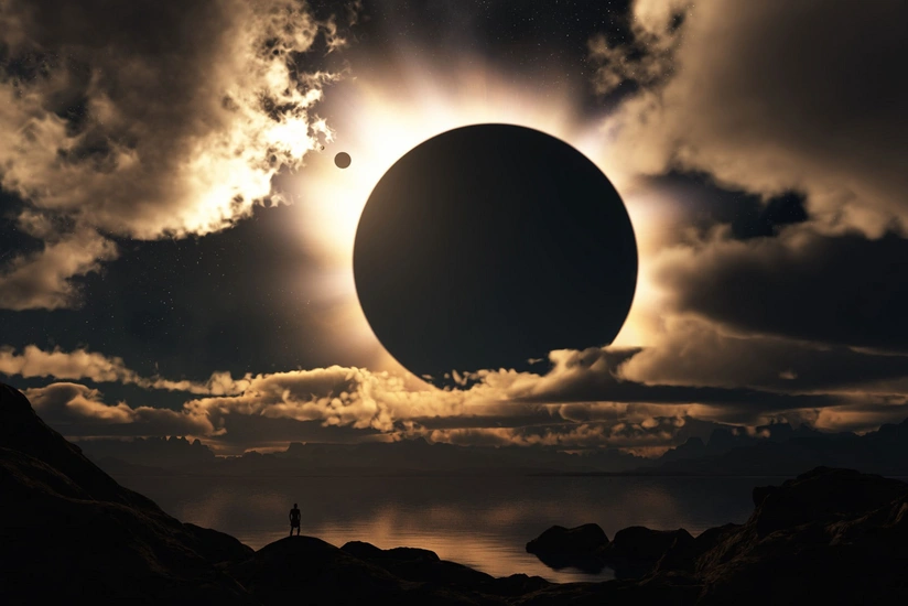 Last solar eclipse of 2018 begins