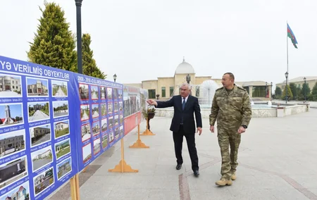 President Ilham Aliyev arrived in Fuzuli district for visit