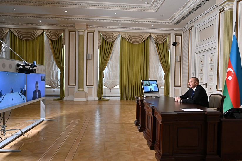 Ilham Aliyev receives FAO Director-General in video format