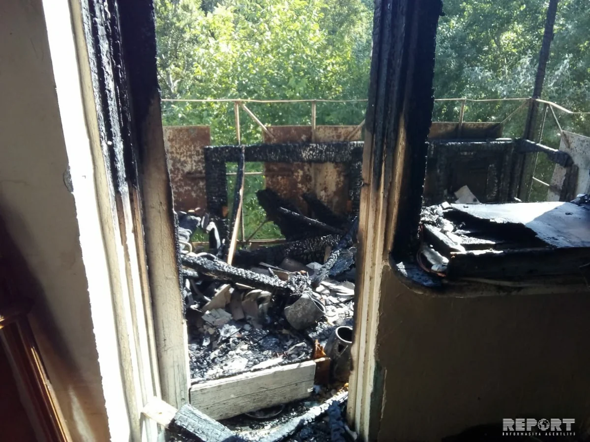 Mingəçevirdə yaşayış binasında yanğın olub, 4 qadın zəhərlənib