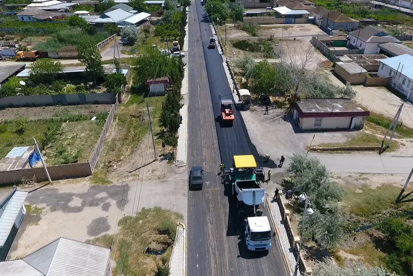 Hacıqabul-Muğan avtomobil yolunda işlər yekunlaşır