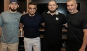 Khabib Nurmagomedov and Islam Makhachev arrive in Baku